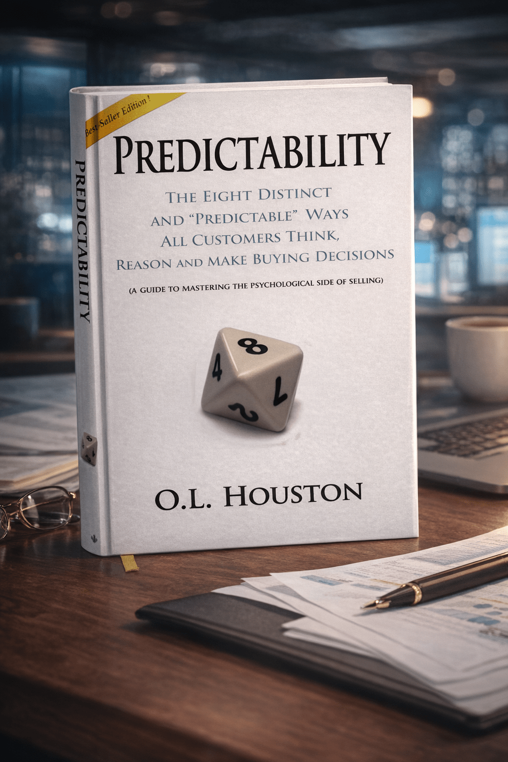 Predictability book by O.L. Houston on table